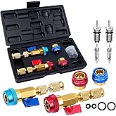 DikTalk AC Valve Core Removal Tool, Automotive Air Conditioning Valve Core Remover Installer Tool Kit for R134A, R1234YF R22,High Low Pressure Repair Tool