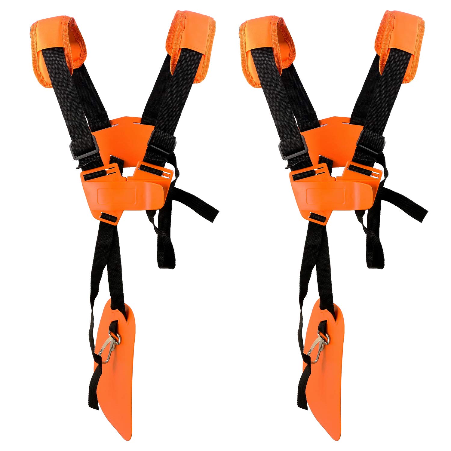 YOUSHARES Trimmer Shoulder Strap - 2 PCS Adjustable Mower Trimmer Harness Strap Double Shoulder with Durable Nylon Belt for Gardenning or Brush Cutter for KM Series, STIHL FS String Trimmer (Orange)