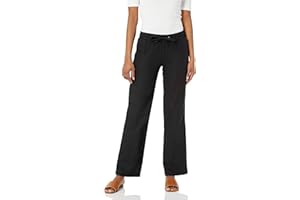 Amazon Essentials Womens Linen Blend Drawstring Relaxed Fit Wide Leg Pant (Available in Plus Size)
