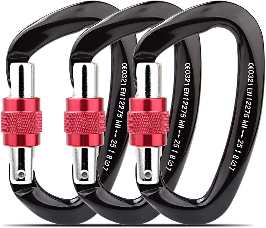 Auto Locking Rock Climbing Carabineer Heavy Duty 3