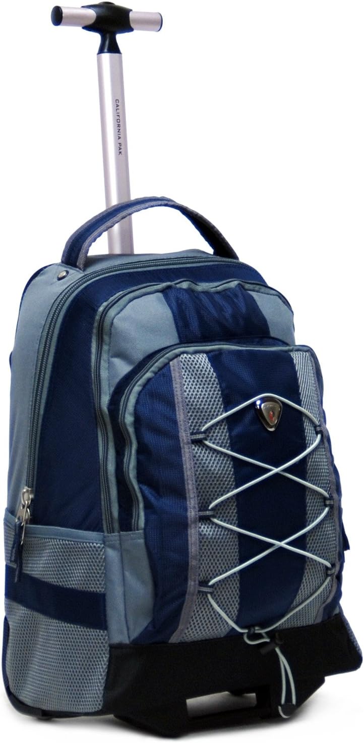 CALPAK Impactor Navy Blue 18inch Rolling Backpack Casual Daypacks