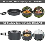 Lixada Portable Cookware Kit 2-3 Person Non Stick Camping Pots Pan Set view 7