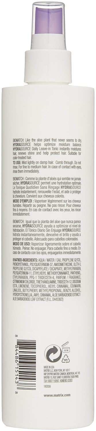 BIOLAGE Hydrasource Daily Leave-In Tonic | Moisturizes, Renews Shine & Protects Hair From Environmental Damage | For Dry Hair | 13.5 Fl. Oz.: Premium Beauty