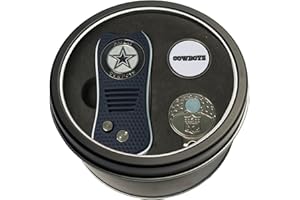 Team Golf NFL Gift Set Switchblade Divot Tool, Cap Clip, & 2 Double-Sided Enamel Ball Markers, Patented Design, Less Damage to Greens, Switchblade Mechanism