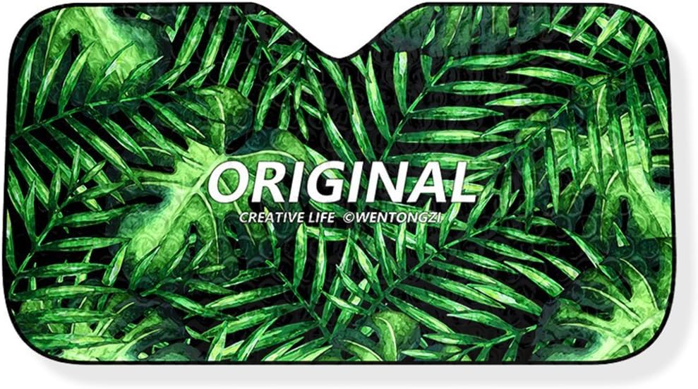 Watooma Car Windshield Sun Shade Universal Fit Car Sunshade-Keep Your Vehicle Cool. UV Sun and Heat Reflector (Rainforest)