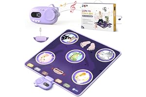 Joyjoz Dance Mat with Detachable Wireless Connect Music Player, Dance Toys Gifts for 3 4 5 6 7 8 Years Old Kids, Light-up Dance Pad for Birthday Xmas Gifts