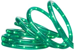 Brite Star 18 Foot Green Rope Light Clear - Connectable for Indoor and Outdoor Decor - Perfect for Christmas Decorations, Bedroom, Party, Patio, Deck Lighting - Waterproof Outdoor Lighting