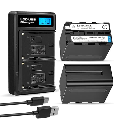 Kastar Super Fast Charger For Sony NPF Series – NPF550 NPF570 NPF330 – With 2900mAh Battery