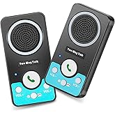 UHAXZ Intercoms Wireless for Home, Full Duplex Long Range Wireless Intercom, 8 Volume Levels, 4 Chime Intercoms, 2 Way Intercom for Home, Business(2 Packs Black)