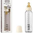 BIBS Baby Glass Bottle Complete Set 225 ml | BPA Free Natural Rubber | Made in Denmark | Ivory