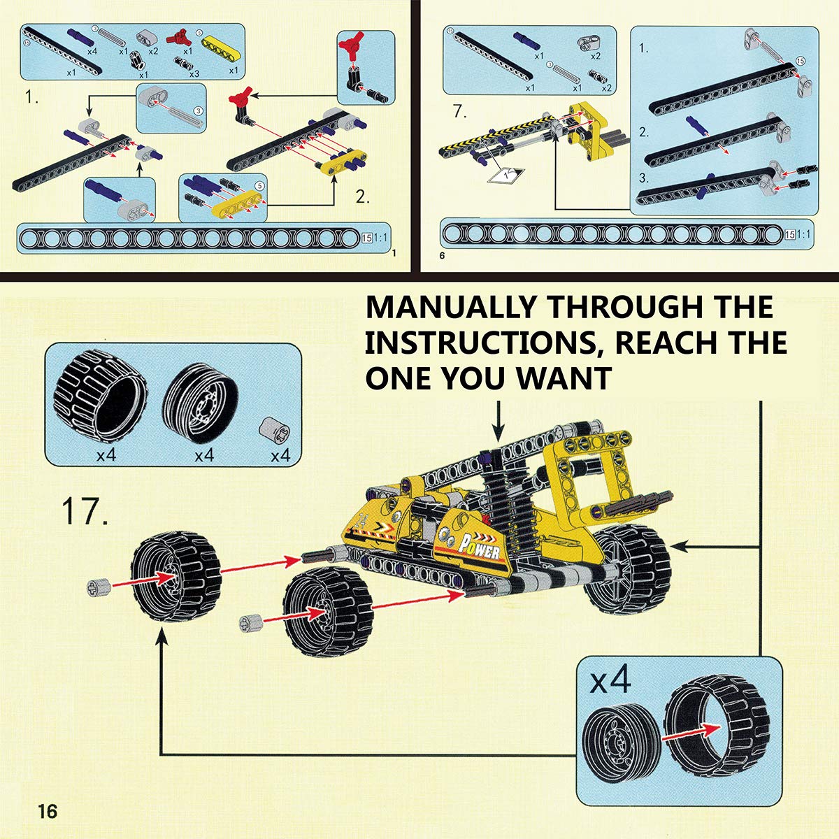 Kids Stem Building Set, Pull-Back Racing Car Toy, DIY Brain Puzzles Bricks, Construction Education Learning Particles, Model Building Kit Brain Development Toys, Best Gift for Boys, Girls and Kids