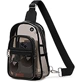 MOONBABY Clear Bag for Stadium Events, Clear Backpack Purse for Women Waterproof TPU Crossbody Fanny Pack | for Stadium Events, Waterproof, TPU