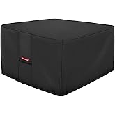 Porch Shield Fire Pit Cover - Waterproof 600D Heavy Duty Fade Resistant Square Patio Fire Pit Table Cover Black - 36 x 36 inch