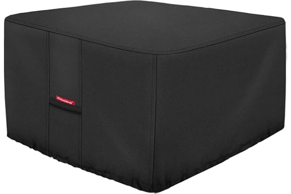 Porch Shield Fire Pit Cover - Waterproof 600D Heavy Duty Square Patio Fire Pit Table Cover Black - 44 x 44 inch