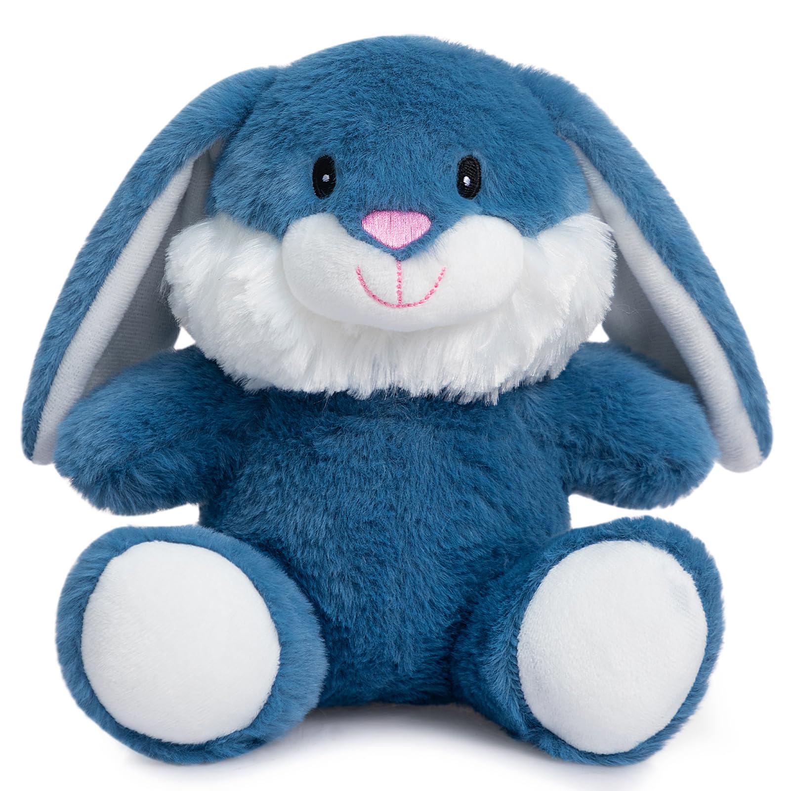 HollyHOME Easter Bunny Stuffed Animal Stuffed Bunny Plush Soft and Cuddly Stuffed Rabbit Easter Gift for Kids Baby Girls 10 inch Navy Blue