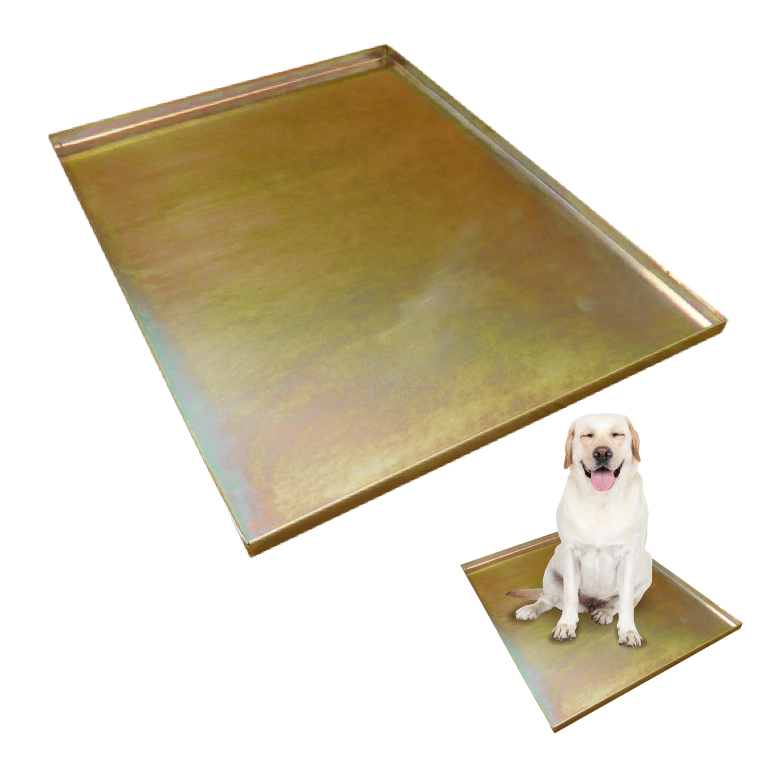 Ellie-Bo Replacement Metal Tray for Dog Cage Crate Medium 30-inch Gold