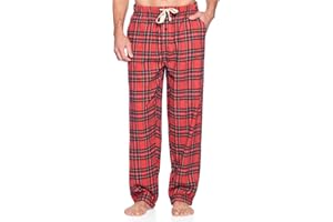 Ashford & Brooks Mens Super Soft Flannel Plaid Pajama Sleep Pants