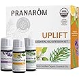 Pranarom - Uplift Diffusion Essential Oil Set (3-Pack of 5ml) - 100% Pure Natural Therapeutic Grade Essential Oil | USDA and ECOCERT Certified Organic