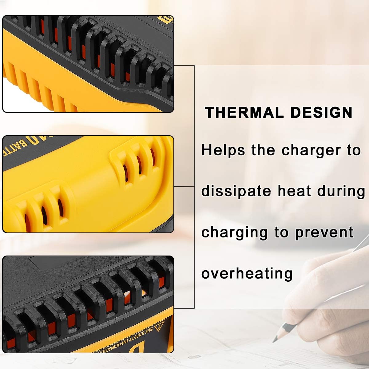 Energup DC9310 Fast Battery Charger for Dewalt 7.2V-18V XRP NI-CD NI-MH Battery DC9096 DC9098 DC9099 DC9091 DC9071 DE9057 DW9096 DW9094 DW9072 - - 