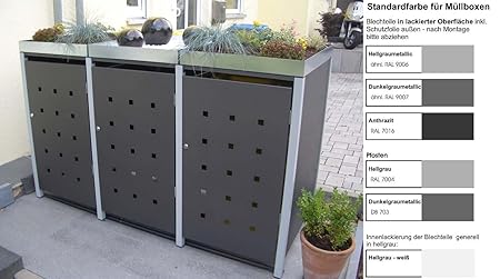 Mülltonnenverkleidung Mülltonnenbox Müllboxen Metall