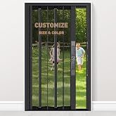 MAGZO Custom Aluminum Retractable Screen Door for Single Door Heavy Duty | Metal Frame Tear Resistant Mesh Folding Security Door Screen with Lock, No Drill Easy Assemble for Front, Sliding, Patio Door