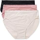 Warner's womens Warners® Blissful Benefits Dig-free Comfort Waistband With Lace Microfiber Hi-cut 3-pack 5109w
