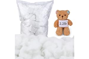 UZECPK 2.2 LB / 35.3 OZ Polyfill Stuffing, Pillow Stuffing, Polyester Fiberfill Stuffing, Stuffing for Crochet, Stuffing for Stuffed Animals, Stuffing for Pillows, Stuffing for Crafts Cotton Stuffing