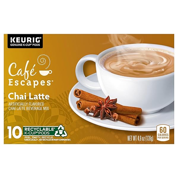 CAFE ESCAPES, CHAI LATTE, 4.9 OUNCE