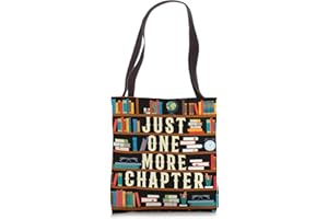 BOOK LOVER BOOKWORM GIFT CO Just One More Chapter Book Reading Lover Bookworm Book Nerd Tote Bag