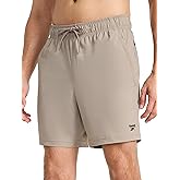 Reebok Mens Pace Training 7” Short, Standard Fit, Lightweight Stretch Recycled Nylon Fabric