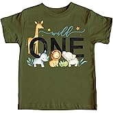 Wild One Boys 1st Birthday Safari Animal Themed T-Shirts and Raglans for Baby Boys