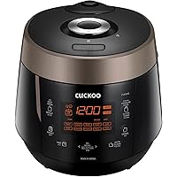 Cuckoo CRP-P0609S 6 Cup Electric Heating Pressure Rice Cooker & Warmer – 12 Built-in Programs Including Glutinous (White…