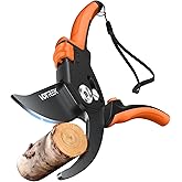 VOTREK® Pruning Shears, [Patented Stepless Handle Opening] - Garden Clippers with Ultra-Sharp SK5 Steel for Weak Hand, Pruners Universal Fit for All Hand Sizes, Effortlessly Cuts 1-Inch Branches