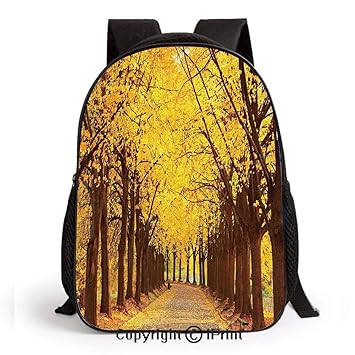 Amazon Com Kids School Backpack Botanical Garden Autumn Leaves