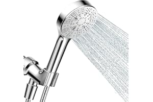 UltrTxenova Shower Head with Handheld, High Pressure Handheld 6 Settings, Detachable Shower Head Set with 71 Inch Hose and Sh