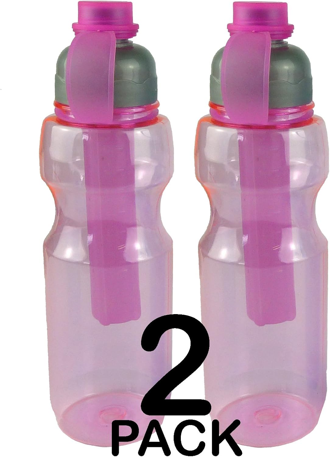 NEW PACK OF 2 x 600ML DRINK BOTTLES WITH ICE CORE KEEPS DRINKS COOL WATERTIGHT SCREW ON