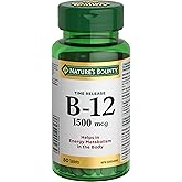 Nature's Bounty Time Release B-12 1500mcg, Helps prevent Vitamin B-12 deficiency