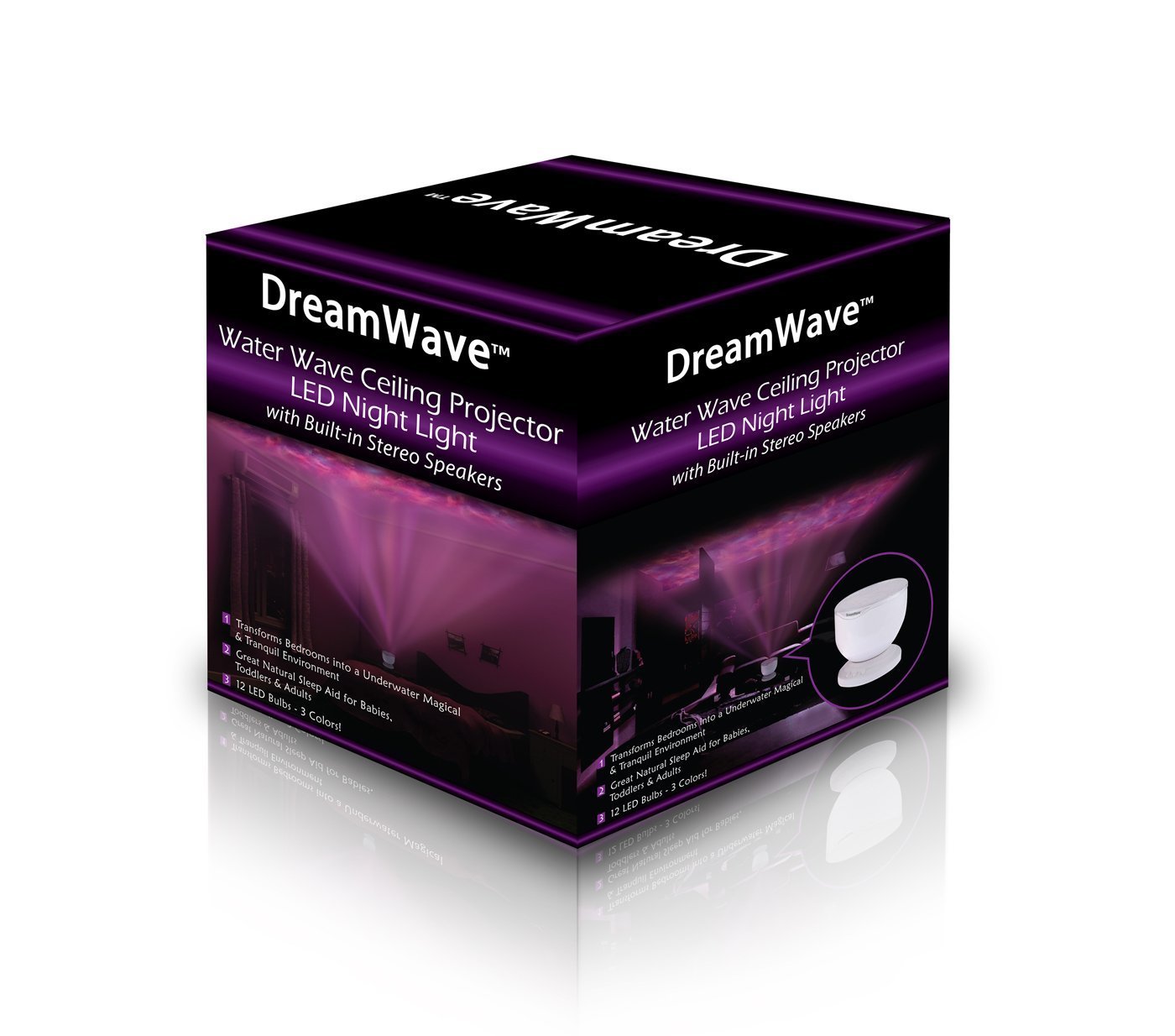 Gideon Soothing Ocean Wave Projector Led Night Light With Built In