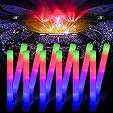 Blu7ive 70pcs Foam Glow Sticks,Glow Sticks Bulk,3 Flashing Modes for Wedding Glow in The Dark Party Supplies, Light up Wand for Birthday,Outdoor Camping, Raves