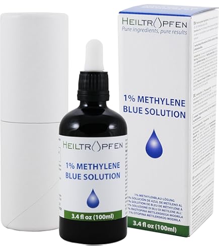 Bleu De Méthylène 1% Solution - Flacon Compte-gouttes 50 Ml - Qualité Pharmaceutique USP