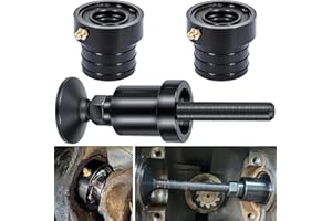 E-COWLBOY MG21103 Dana 30/44 Front Axle Tube Seal Pair & Inner Axle Side Seal Installation Tool For Jeep Wrangler JK JKU YJ TJ LJ Cherokee XJ Grand Cherokee ZJ 1984-2018 (3PCS Black)