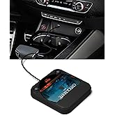ENVYCLOUD Portable Car CD Player with USB/AUX Port,External CD Player Compatible with Car Radio Stereo, Laptop, TV, Computer,Universal for Vehicle with Adapter (Black)