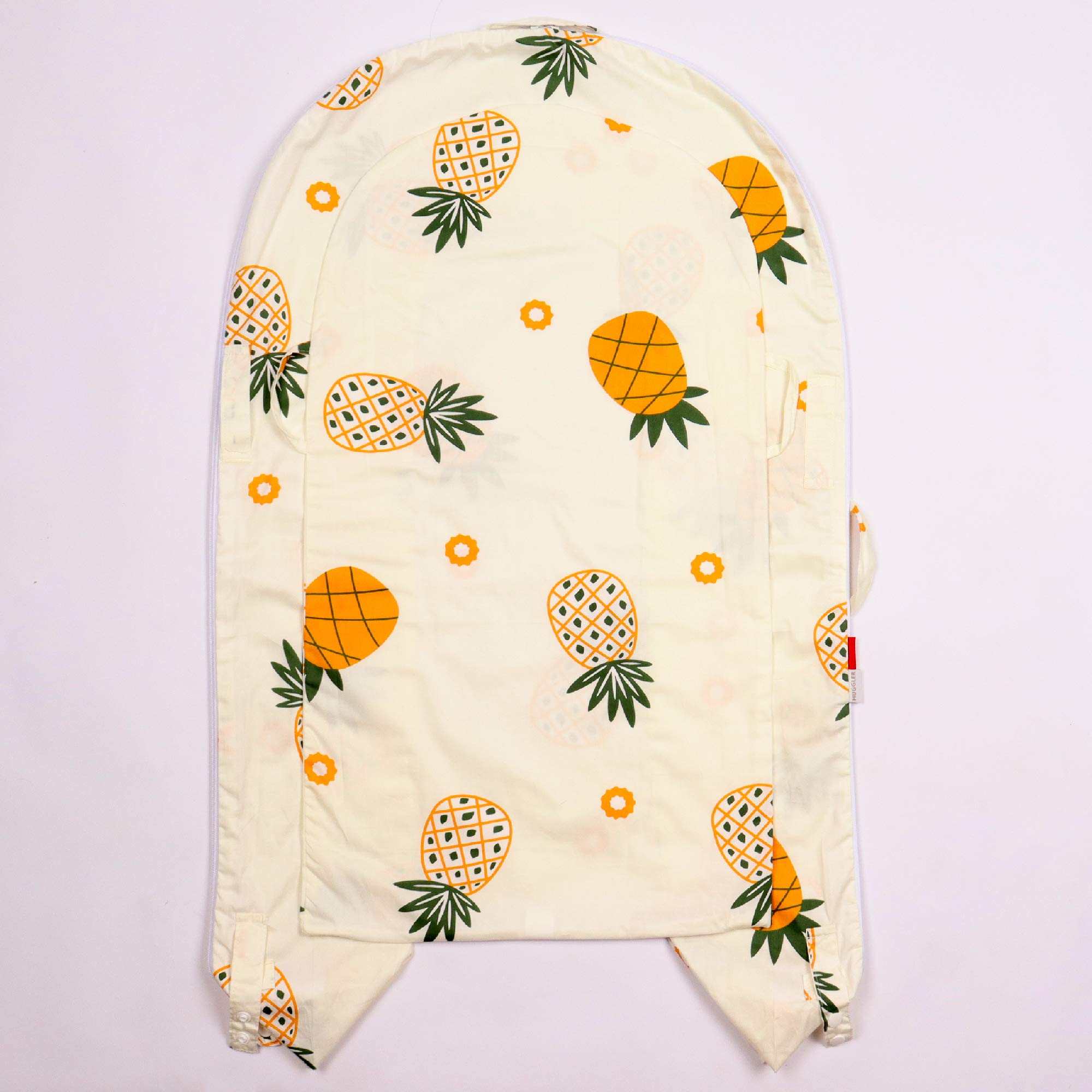 DockATot Deluxe Lounger Cover - 100% Cotton, Hypoallergenic Replacement - Pineapples