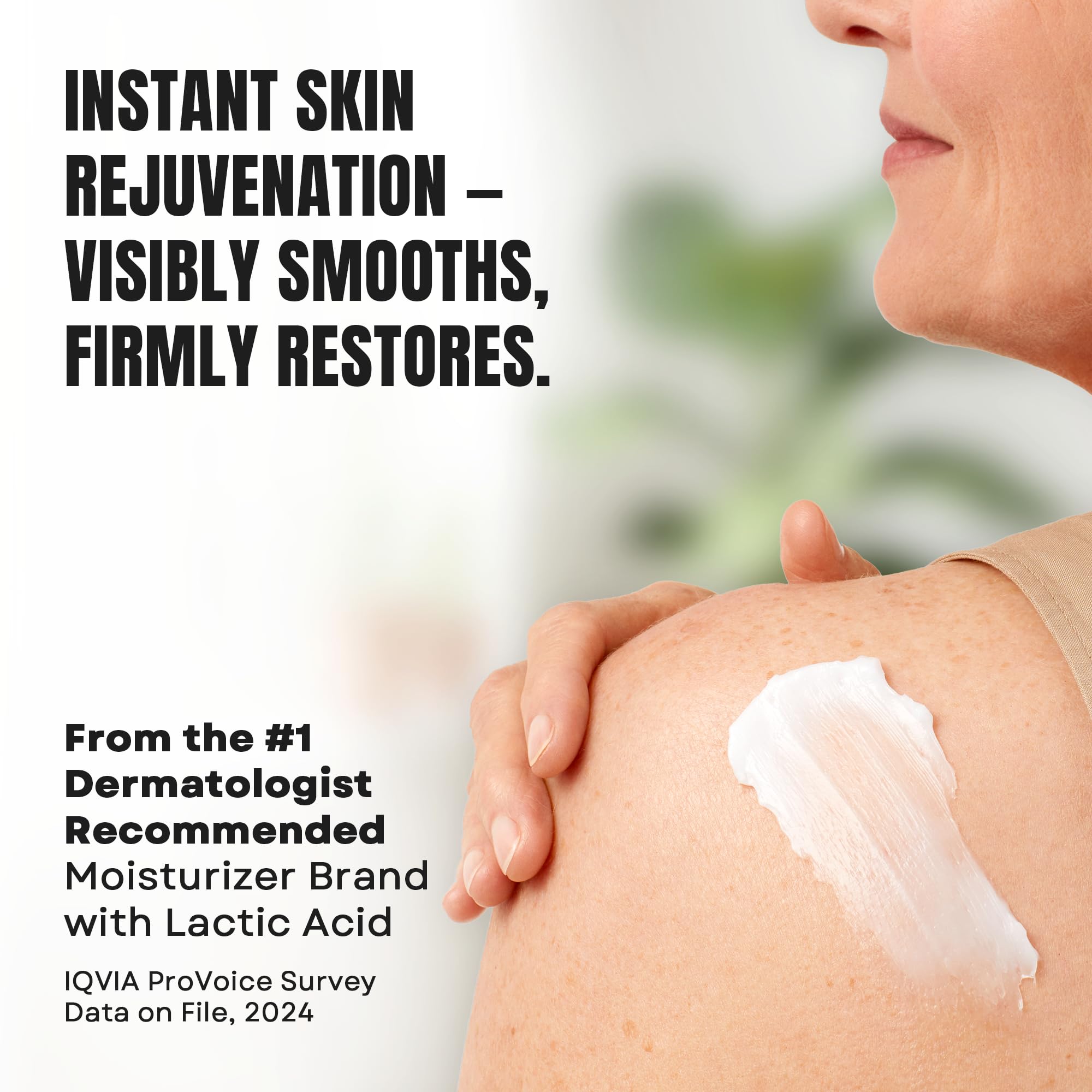 AmLactin Crepe Firming Cream - Therapeutic Skin Tightening Cream for Body – No-Scrub Exfoliator and Moisturizer with 15% Lactic Acid AHA, 12 oz (Packaging May Vary)​