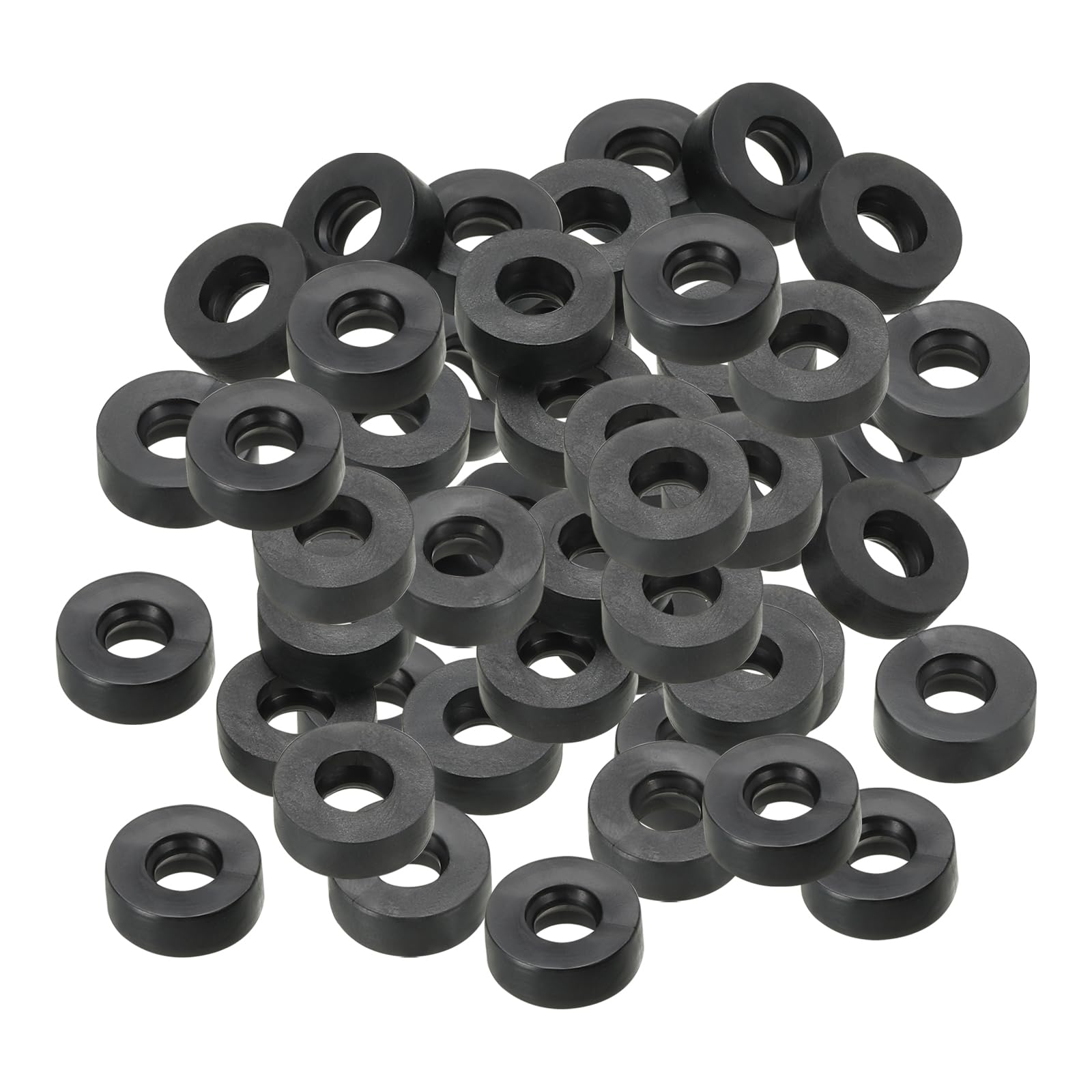 PATIKIL M3 Rubber Flat Washer, 80 Pack 3mm ID 8mm OD 3mm Thick Sealing Spacer Gasket Ring for Faucet Pipe Water Hose Fastener Bolt, Black — image 1