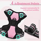 rabbitgoo Dog Harness Small No Pull Adjustable Reflective Pink XS view 5