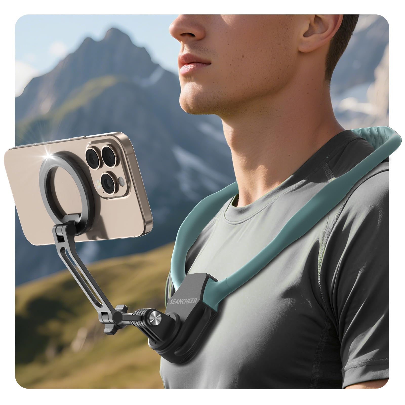Photo 1 of ?2026 Extended Long? Magnetic Neck Mount for Phones, 27.6" Hands-Free POV/Vlog Phone Holder for iPhone 17–12 & Android, Content Creator Essentials for Go Pro DJI, Comfortable Natural Shooting Angle