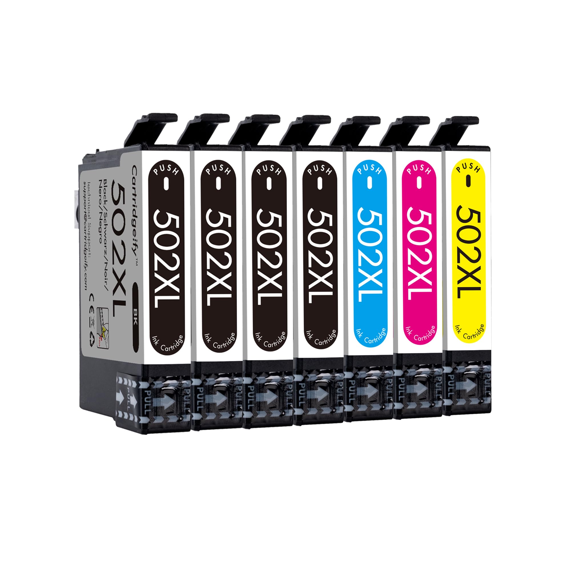 Cartridgeify 7-Pack 502 XL Ink Cartridges Compatible with Epson 502 502XL Multipack, for Expression Home XP-5100 XP-5105 XP-5150 XP-5155, Workforce WF-2860 WF-2865 WF-2880 WF-2885