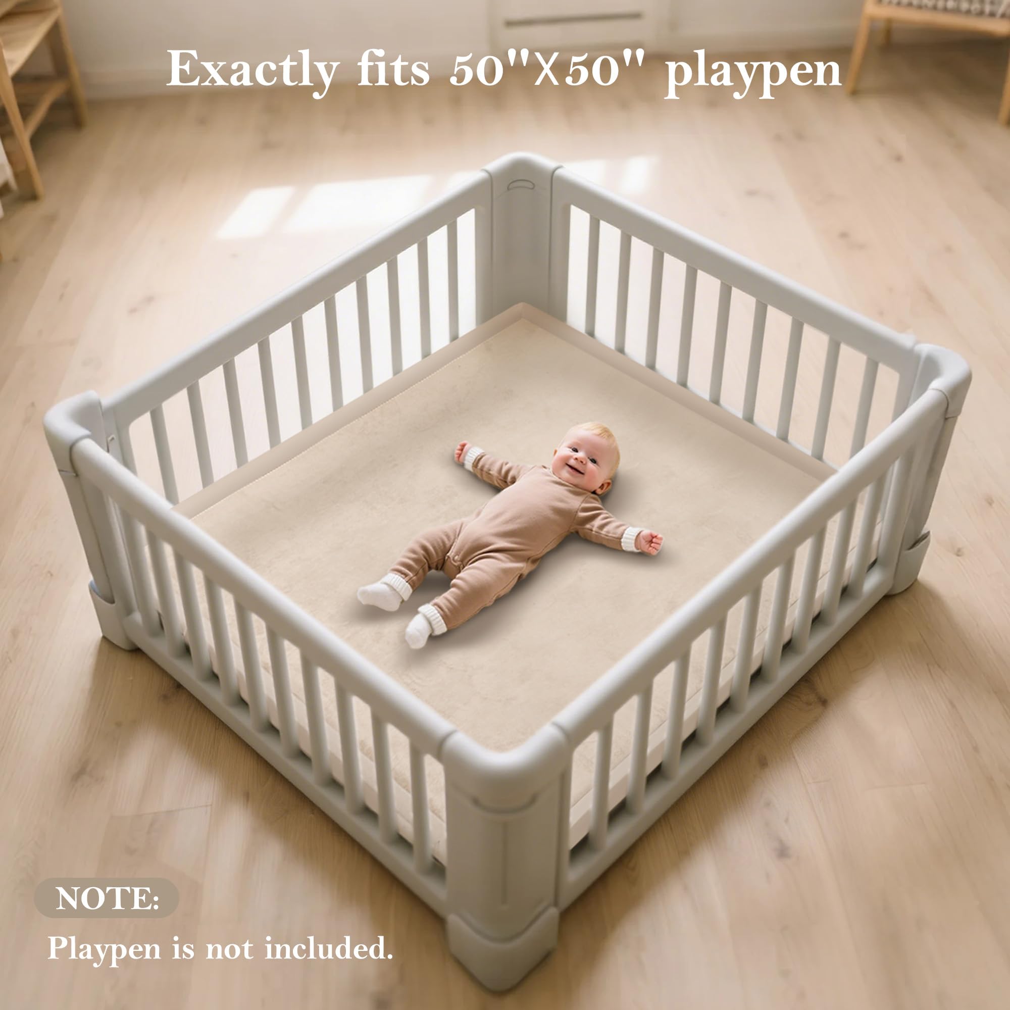 Ultra Soft Baby Play Mat for Floor, 50 X 50x 1.3