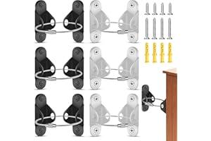 Metal Furniture Anchor, 6 Pcs Baby Proofing Furniture Straps, Furniture Anchor for Cabinet, Wardrobe, Drawers, Dresser, Books